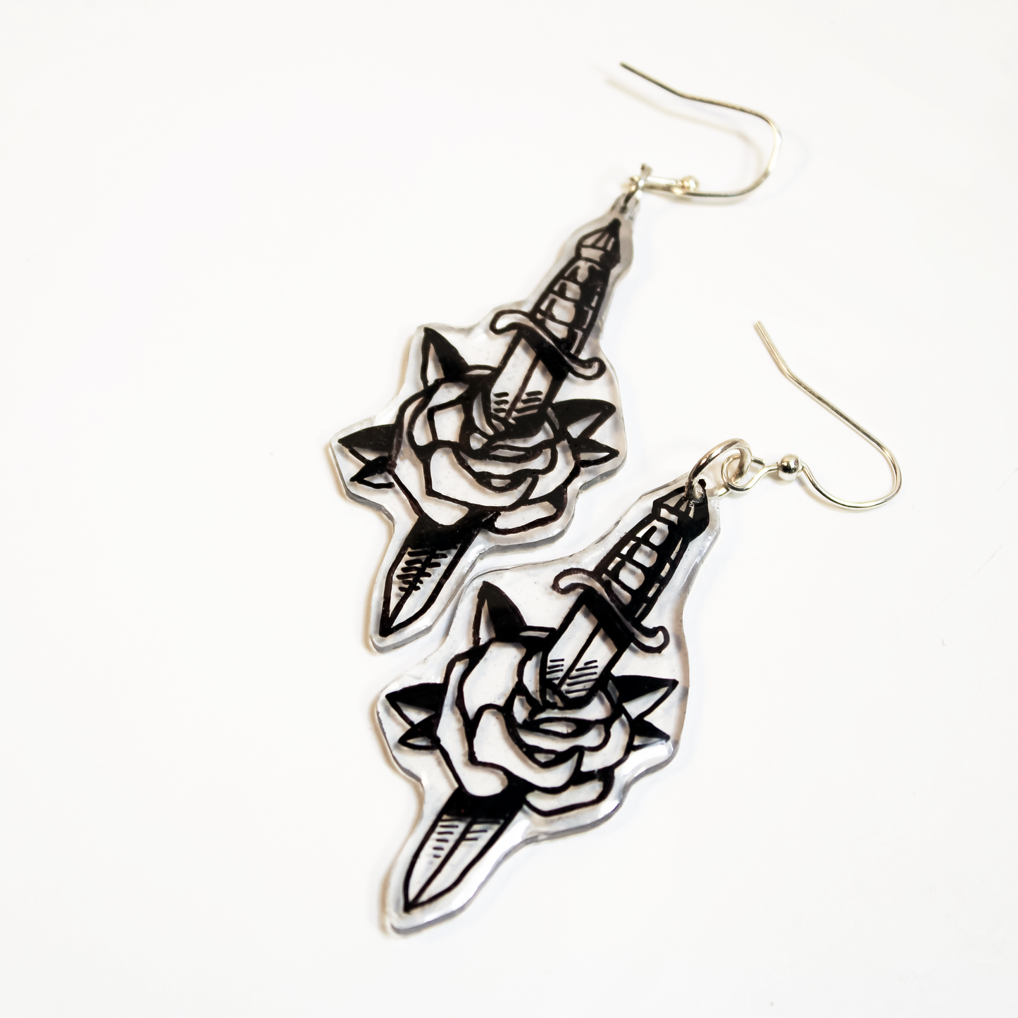 Dagger Rose Earrings