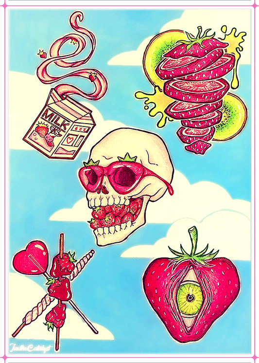 Strawberry Flash Print