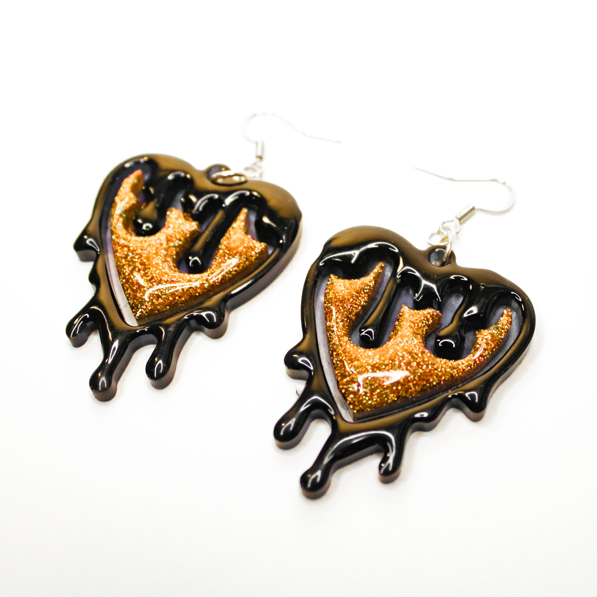 Inky Heart Earrings