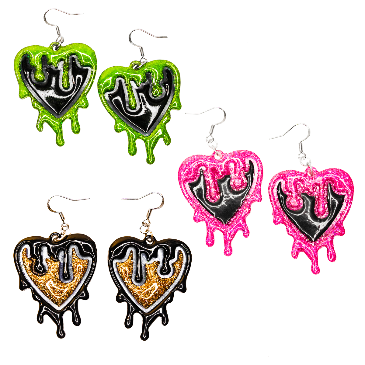 Inky Heart Earrings