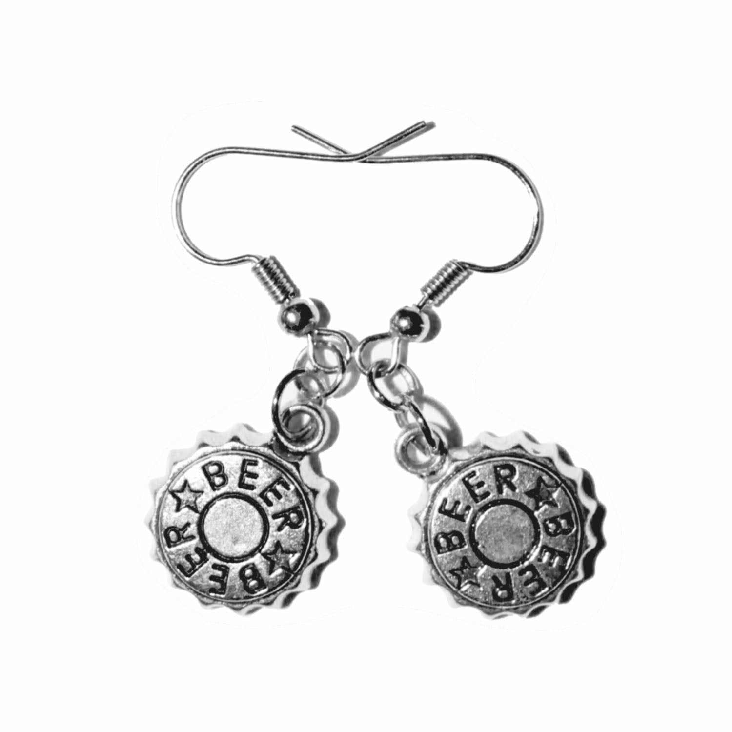 Pendientes de chapas de botella