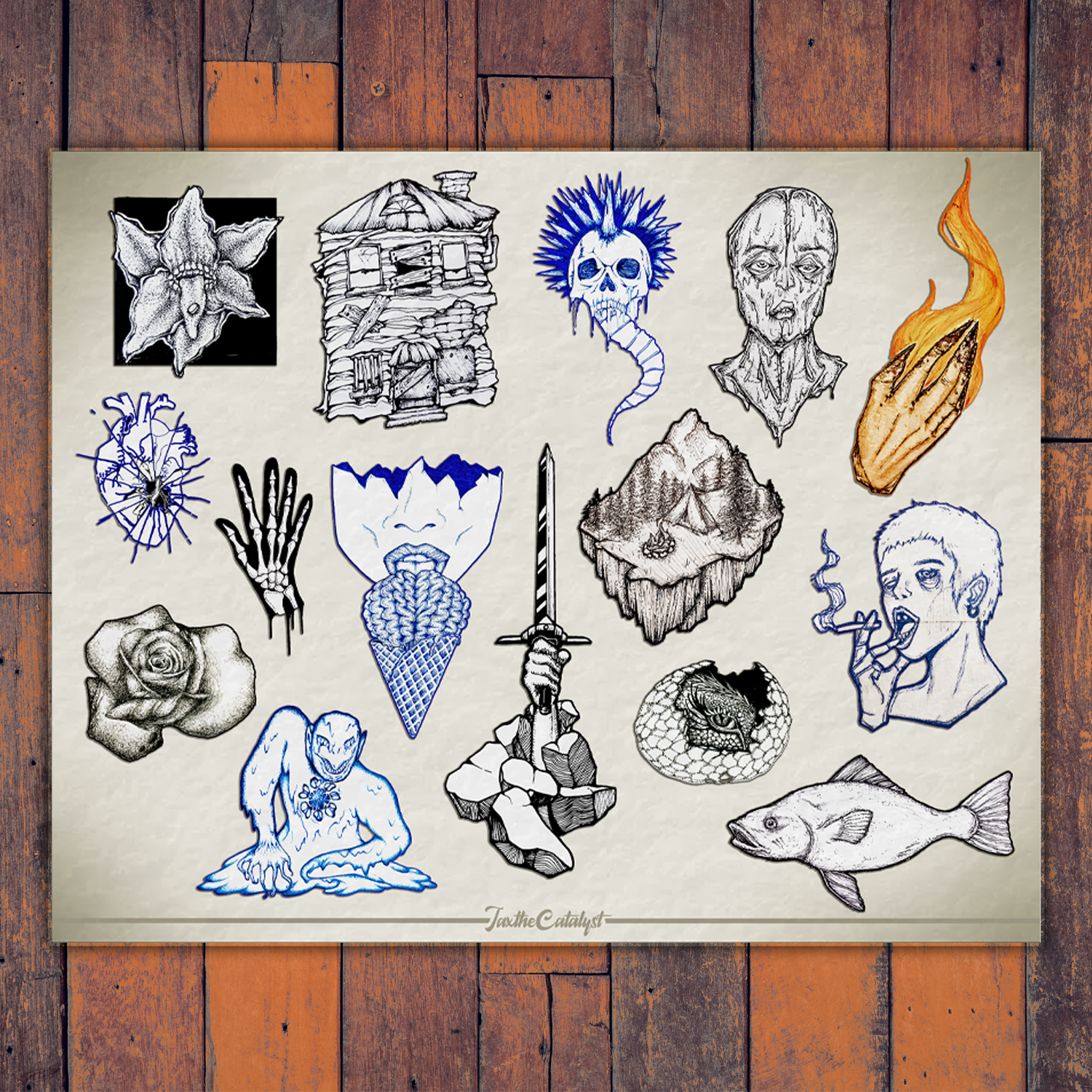 Doodle Sheet Print