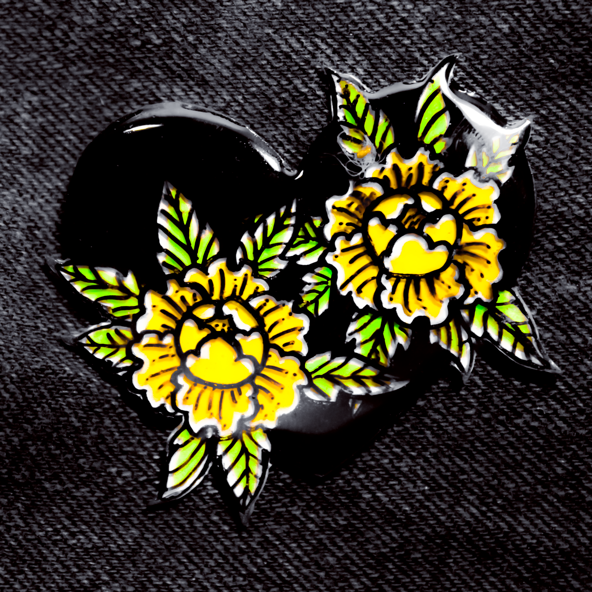 Flower Heart Pin