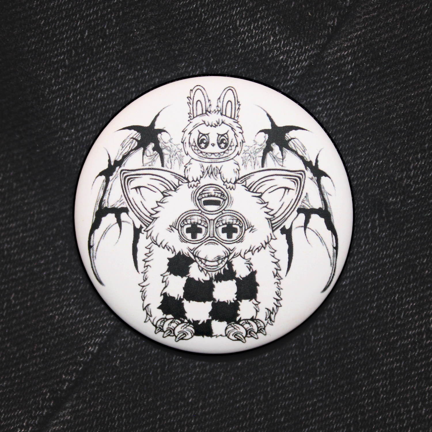 Botón Furby X Labubu