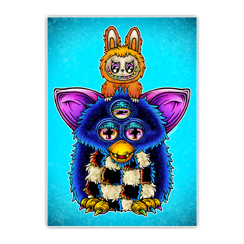 Lámina Furby X Labubu