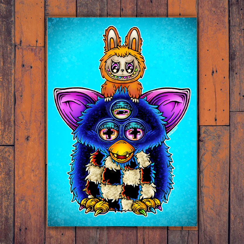 Lámina Furby X Labubu