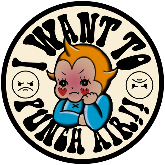 I Want To Punch Air! Sticker