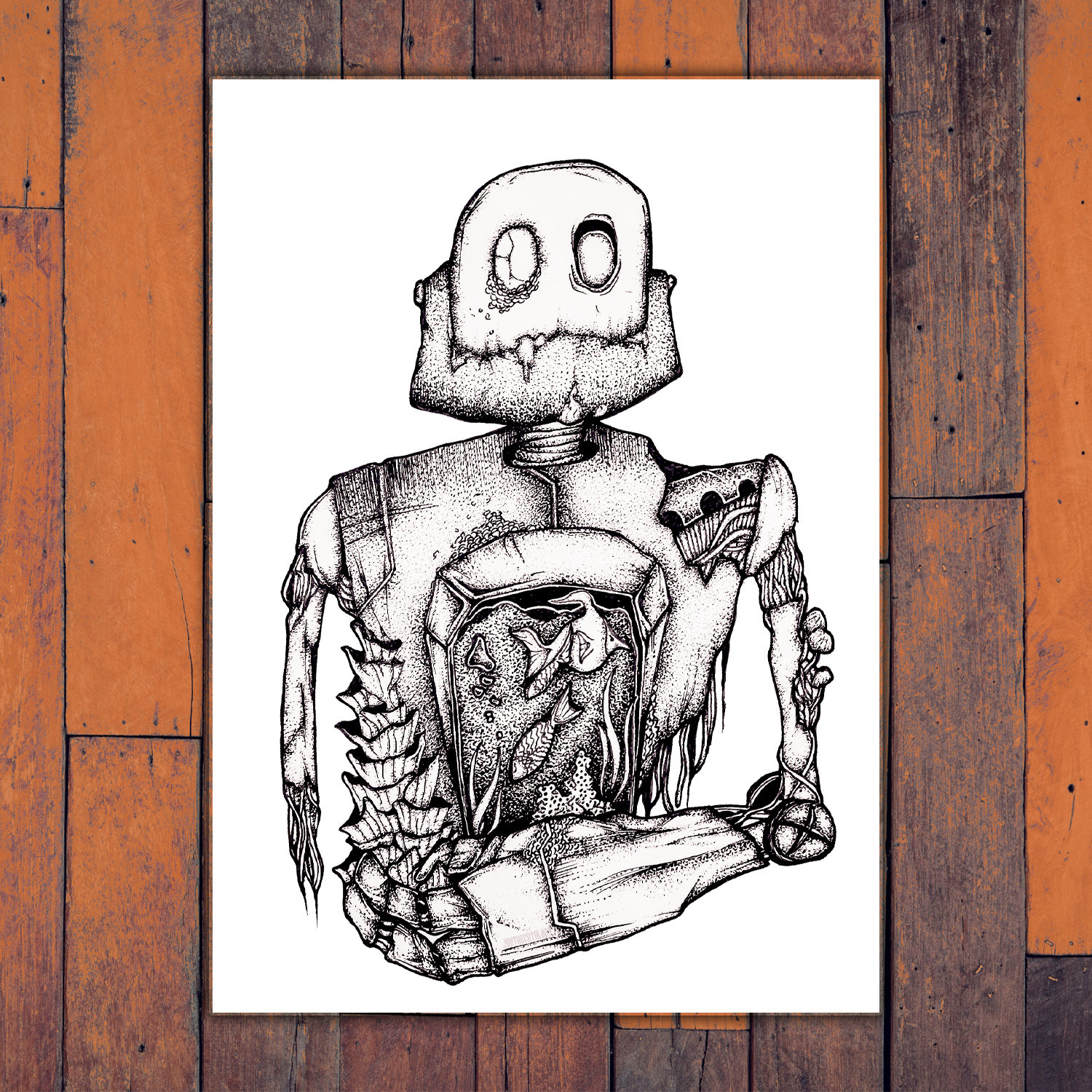 Robot Aquarium Print