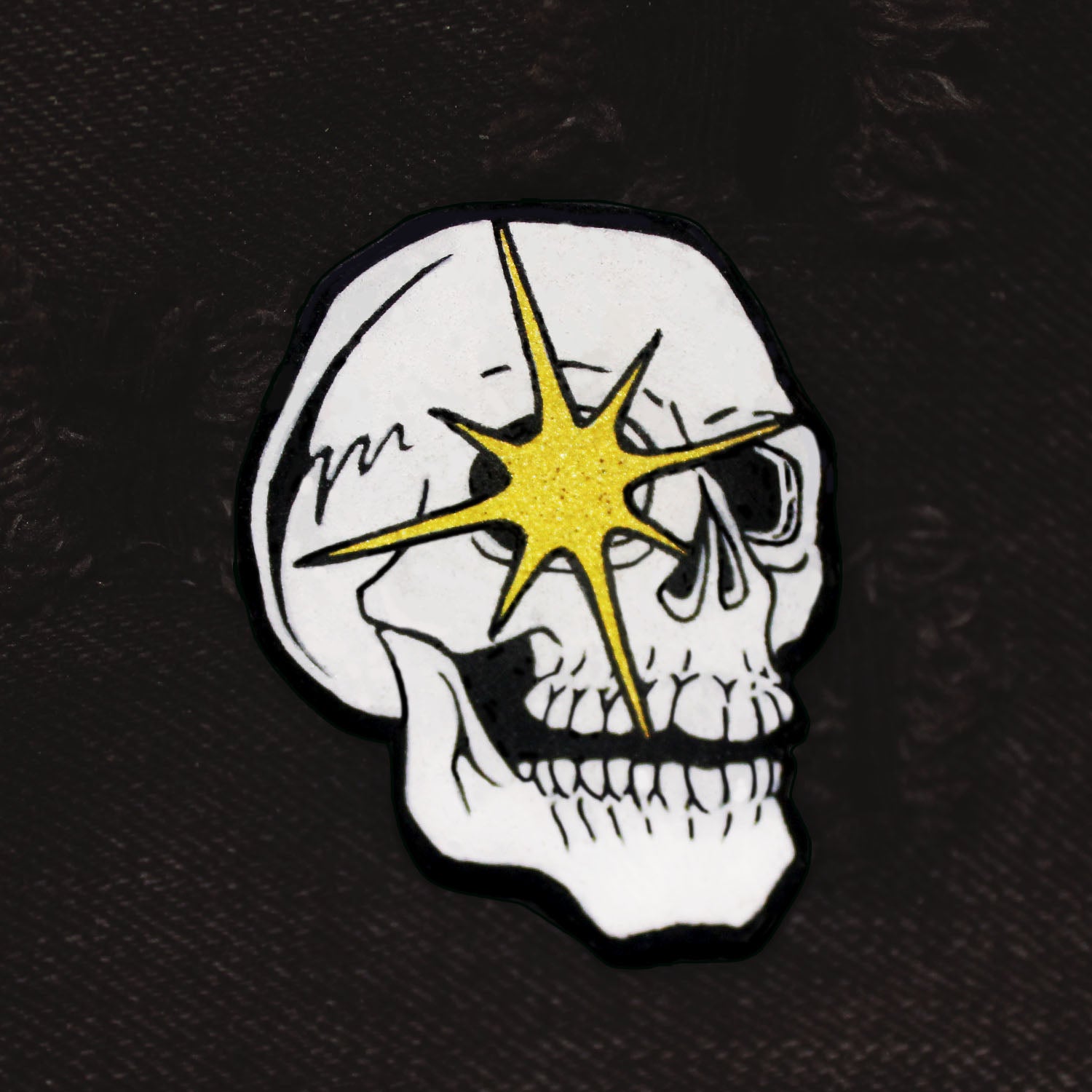 Starry Eyed Skull Pin