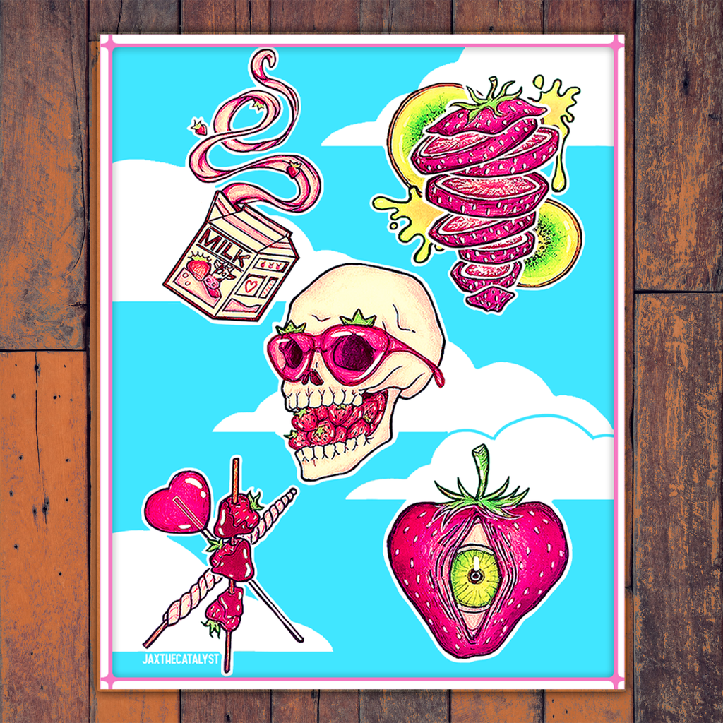 Strawberry Flash Print