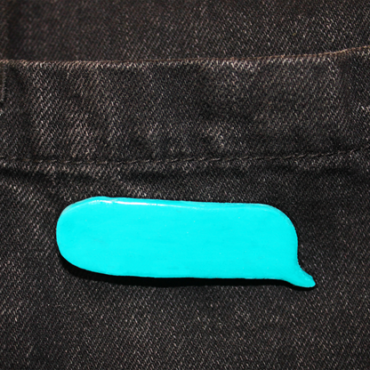 *Blank Text Clay Pin