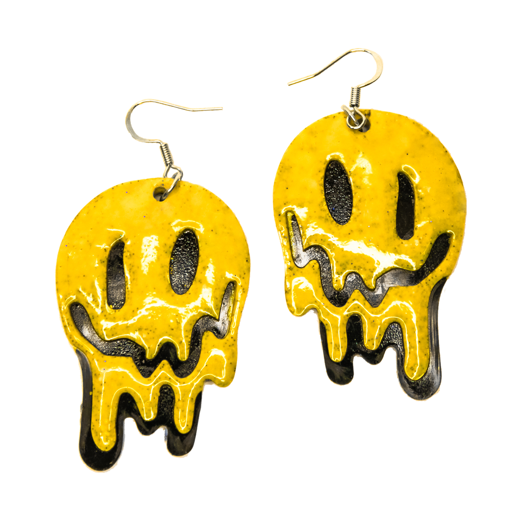Pendientes de Cara Sonriente Derretida