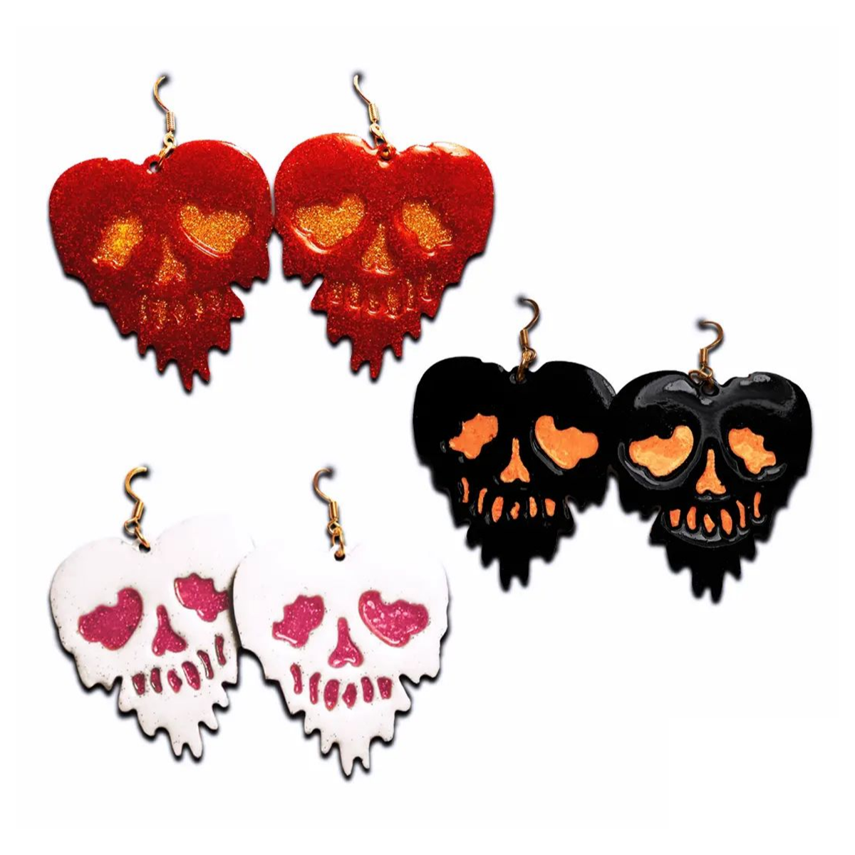 Aretes Goteantes de Calavera